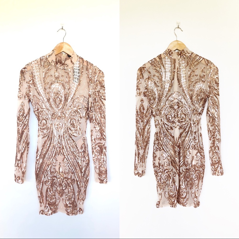 NWT Talitha Sequin Long Sleeve Dress SZ S